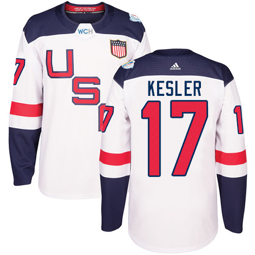 Kinder Team USA #17 Ryan Kesler Authentic Weiß Heim 2016 World Cup Hockey